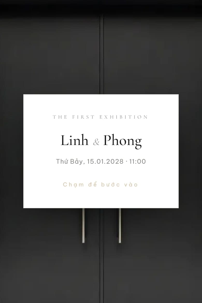 Triển lãm đầu tiên — mẫu thiệp cưới online
