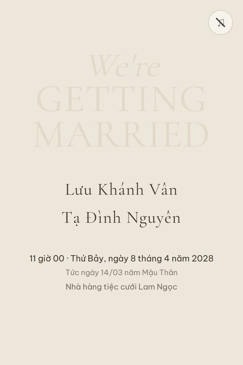 Giấy màu cát — mẫu thiệp cưới online
