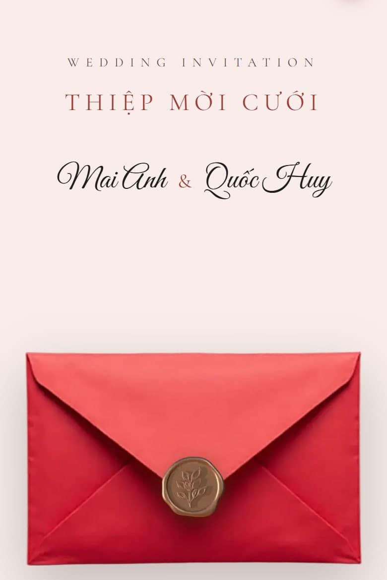 Sắc Hồng — mẫu thiệp cưới online
