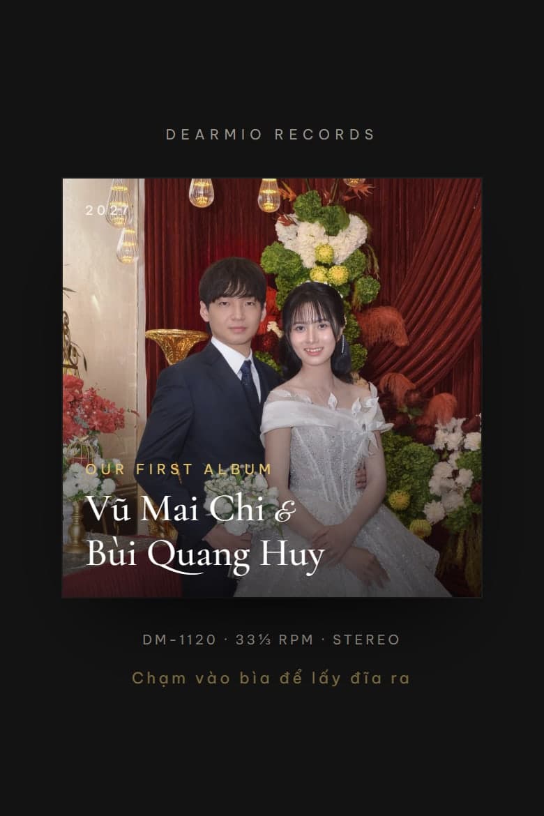 Đĩa than — mẫu thiệp cưới online