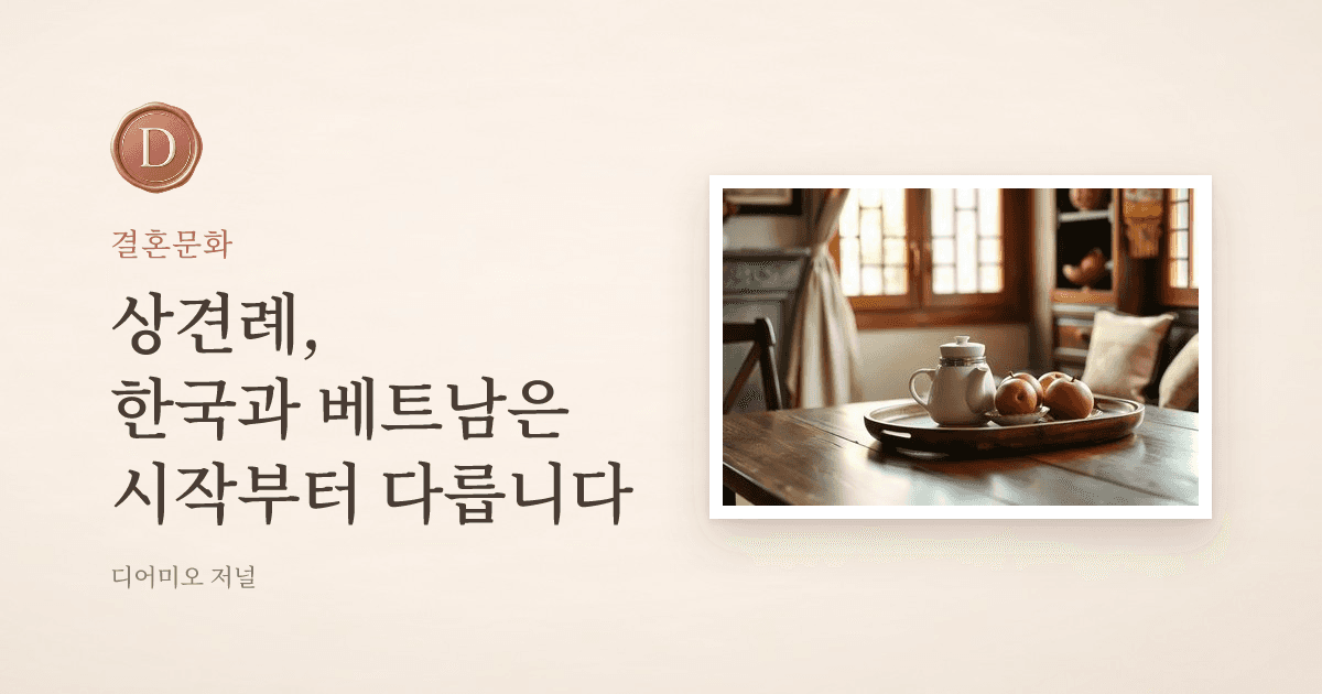 상견례, 한국식 순서와 베트남 가족 첫 인사 — 디어미오 저널